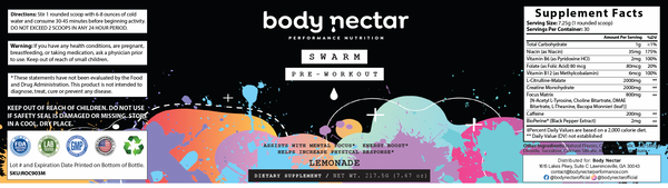 Swarm Energized Pre-Workout - Lemonade